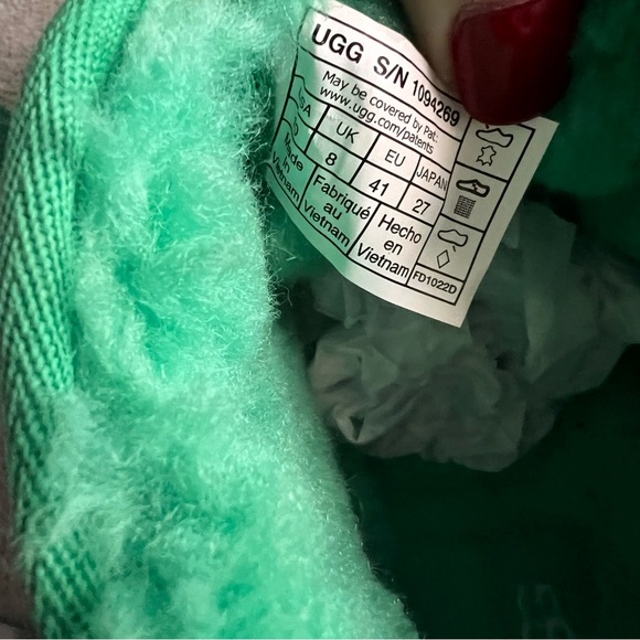 UGG Neumel Heritage Chukka Lace-Up Suede Sherpa UGGPlush Wool Boot Green Teal - Picture 13 of 15